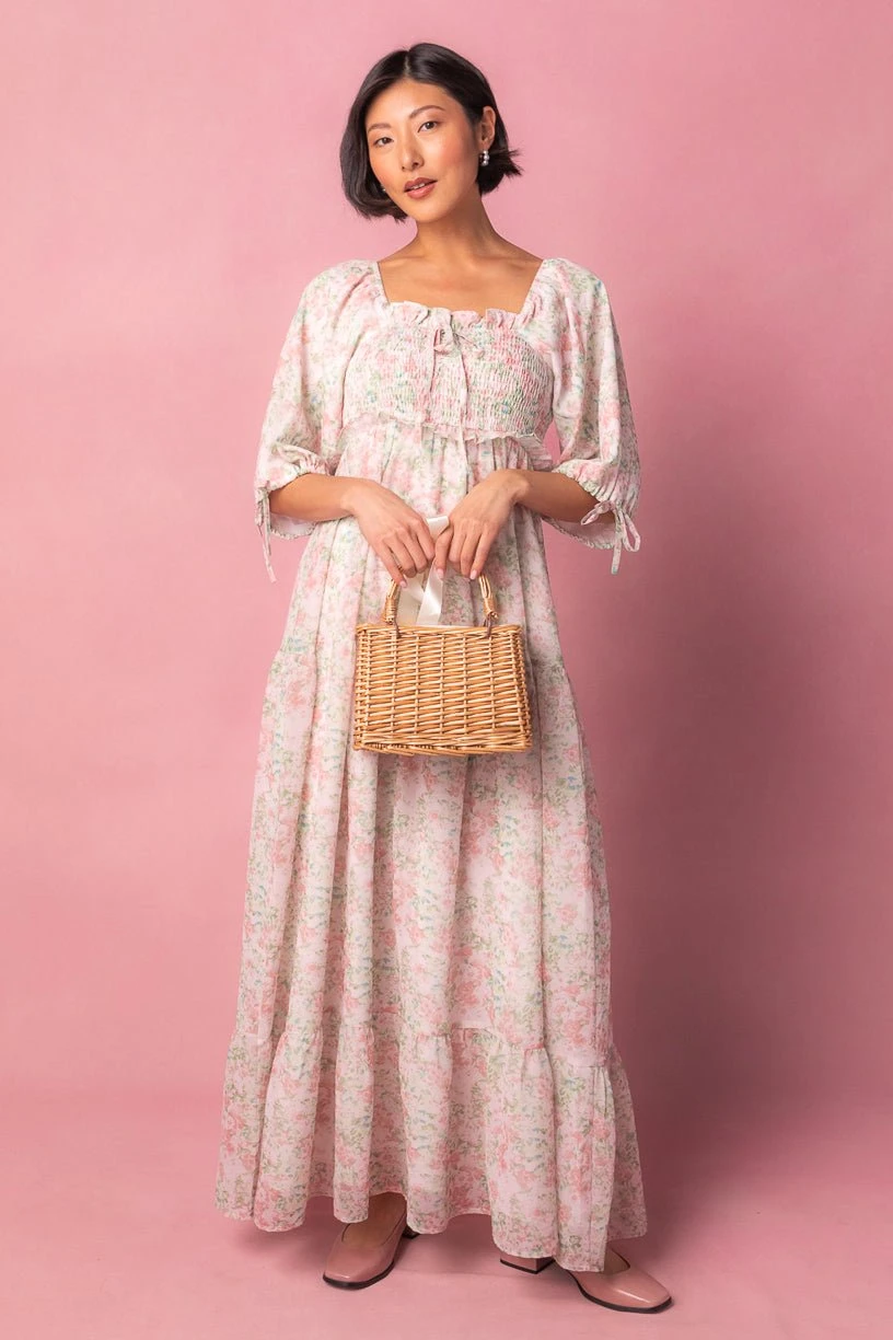 Nora Dress In Spring Watercolor 4 Nora Dress In Spring Watercolor - Image 4