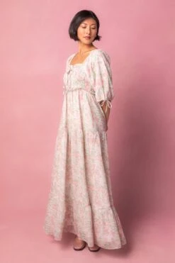 Nora Dress In Spring Watercolor 14 Nora Dress In Spring Watercolor -Fashion Clothing Store NoraWatercolor Studio Easter24 03 779401