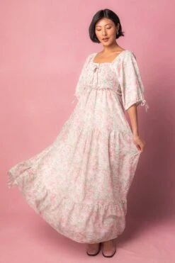 Nora Dress In Spring Watercolor 12 Nora Dress In Spring Watercolor -Fashion Clothing Store NoraWatercolor Studio Easter24 04 558122