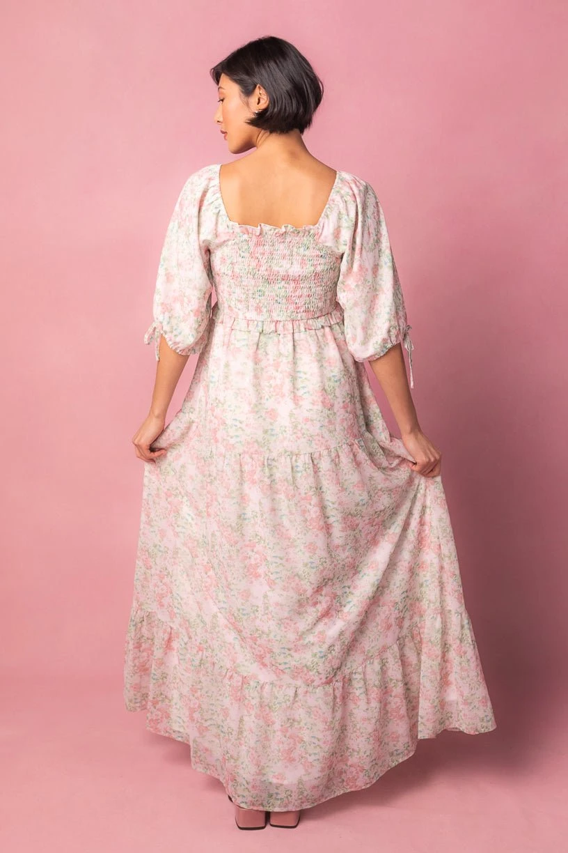 Nora Dress In Spring Watercolor 6 Nora Dress In Spring Watercolor - Image 6