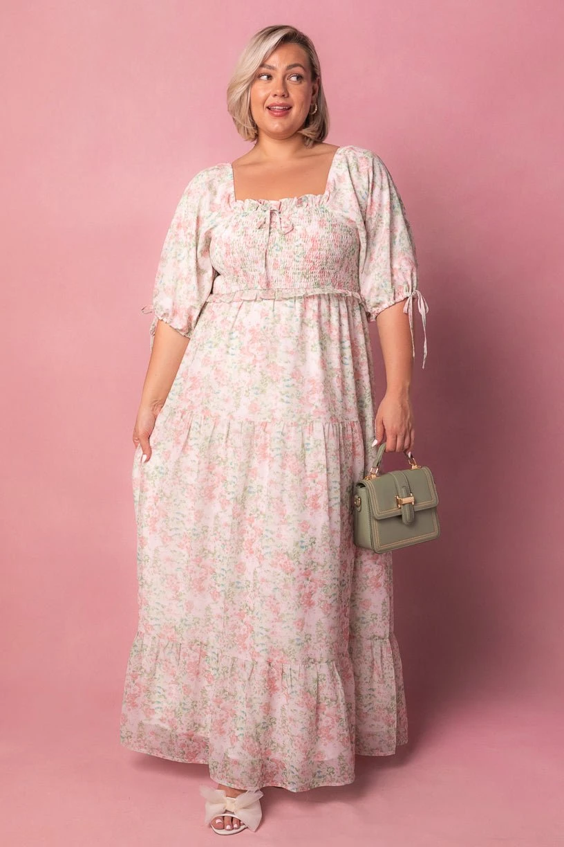 Nora Dress In Spring Watercolor 1 Nora Dress In Spring Watercolor