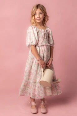 Mini Nora Dress In Spring Watercolor