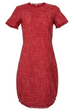 Reese Dress In Red - FINAL SALE -Fashion Clothing Store RedReeseTweedDress frontcopy 22211f48 df17 4232 84f7 54bee43e8dd7 992001