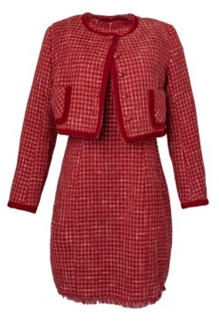 Reese Dress In Red - FINAL SALE -Fashion Clothing Store ReeseDressRedTweed