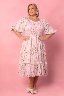Roselyn Dress In Pink -Fashion Clothing Store RoselynPinkStudio 1