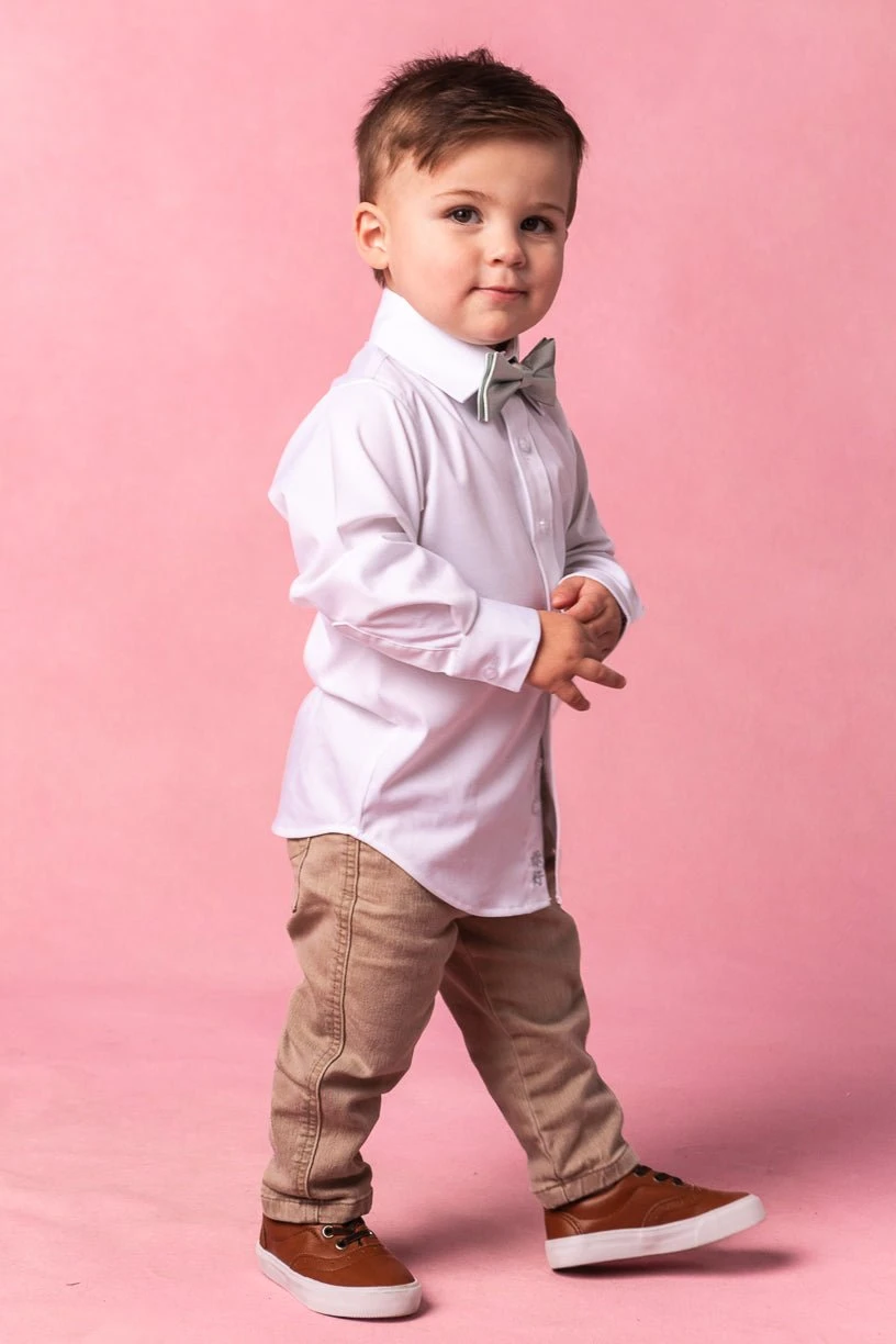 Baby Boys Henry Bow Tie In Sage 3 Baby Boys Henry Bow Tie In Sage - Image 3