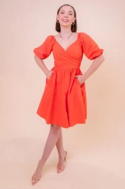 Sage Dress In Coral - FINAL SALE -Fashion Clothing Store SageinCoral Studio SS23 06 263398