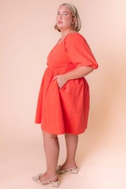 Sage Dress In Coral - FINAL SALE -Fashion Clothing Store SageinCoral Studio SS23 14 432438