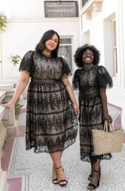 Sicily Dress With Flutter Sleeves In Black - FINAL SALE -Fashion Clothing Store Sicily Black Flutter 10 658360