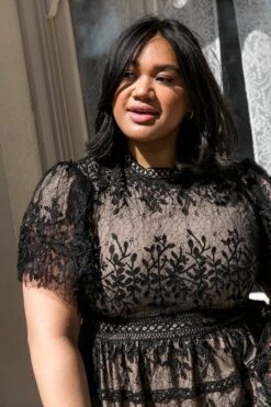 Sicily Dress With Flutter Sleeves In Black - FINAL SALE -Fashion Clothing Store Sicily Black Flutter Plus 1 580637