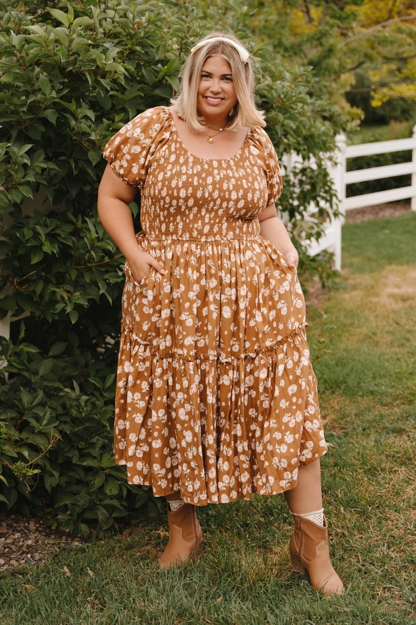 Sienna Dress In Brown Floral 9 Sienna Dress In Brown Floral - Image 9