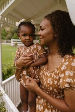 Baby Sienna Romper In Brown Floral - FINAL SALE 8 Baby Sienna Romper In Brown Floral - FINAL SALE -Fashion Clothing Store SiennaBrownFloralDress ConradRanch F23 36 790409