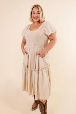 Sienna Dress In Cream - FINAL SALE -Fashion Clothing Store SiennaCream Studio F23 01 213570