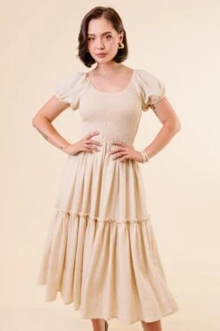 Sienna Dress In Cream - FINAL SALE -Fashion Clothing Store SiennaCream Studio F23 08 497962