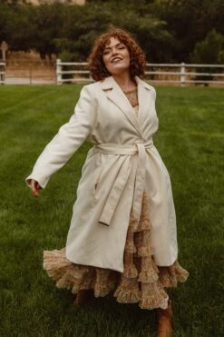 Sloane Coat In Cream - FINAL SALE 22 Sloane Coat In Cream - FINAL SALE -Fashion Clothing Store SloaneCream QuietMeadows F23 14 316898