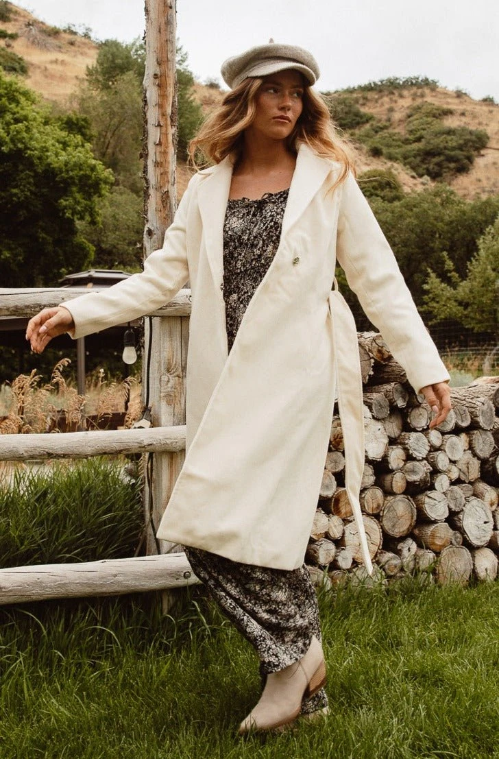 Sloane Coat In Cream - FINAL SALE 6 Sloane Coat In Cream - FINAL SALE - Image 6