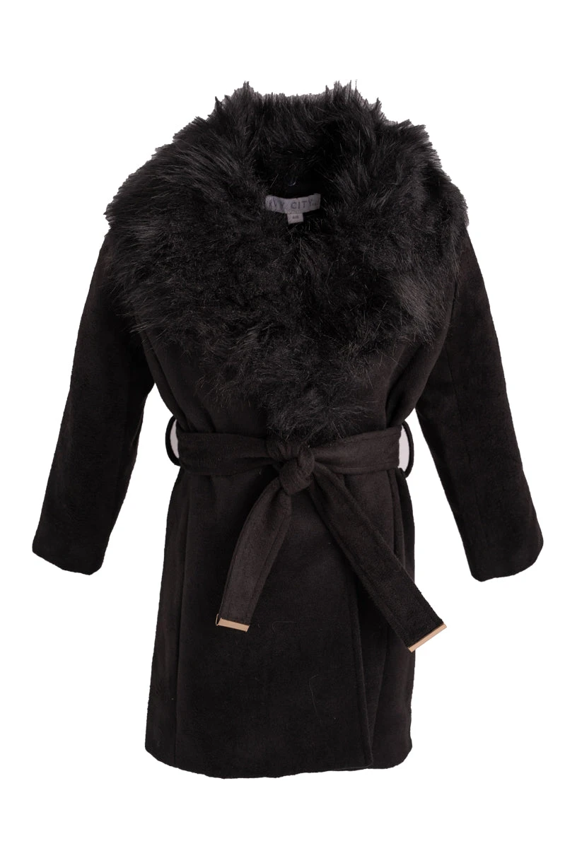 Mini Sloane Coat In Black - FINAL SALE 2 Mini Sloane Coat In Black - FINAL SALE - Image 2