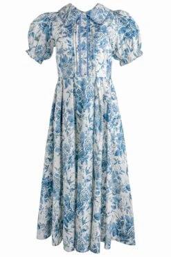 Sophia Dress -Fashion Clothing Store SophiaBlueToile front 626546