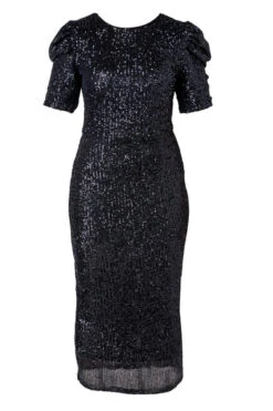Starling Dress In Black Sequin -Fashion Clothing Store StarlingBlackSequin front 811214