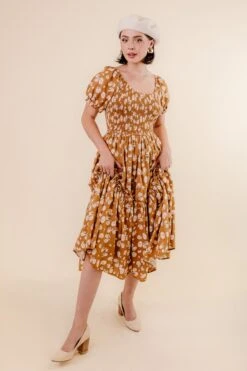 Sienna Dress In Brown Floral 25 Sienna Dress In Brown Floral -Fashion Clothing Store Studio F23 31 759689