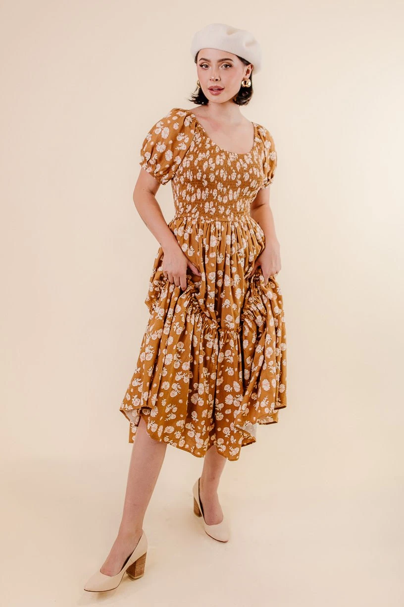 Sienna Dress In Brown Floral 11 Sienna Dress In Brown Floral - Image 11