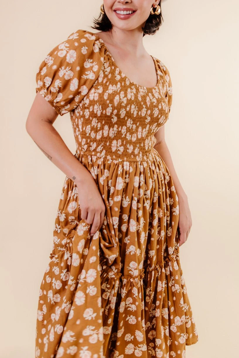 Sienna Dress In Brown Floral 12 Sienna Dress In Brown Floral - Image 12