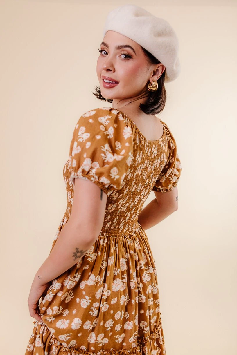 Sienna Dress In Brown Floral 15 Sienna Dress In Brown Floral - Image 15