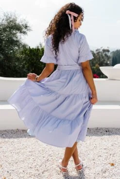 Sutton Dress In Pinstripe -Fashion Clothing Store SuttonDressPinstripe Summer1 CAPoolhouse 16