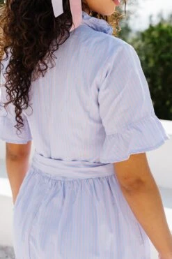 Sutton Dress In Pinstripe -Fashion Clothing Store SuttonDressPinstripe Summer1 CAPoolhouse 8