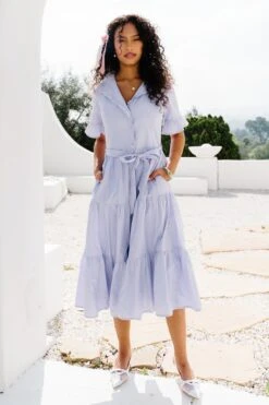 Sutton Dress In Pinstripe -Fashion Clothing Store SuttonStripe 5