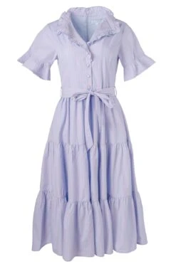 Sutton Dress In Pinstripe -Fashion Clothing Store SuttonStripe Front Ghost