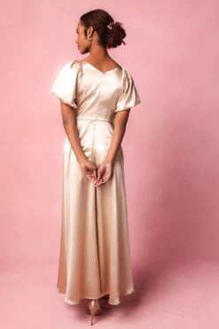 Tessie Dress In Champagne -Fashion Clothing Store TessieChampagne3 664443