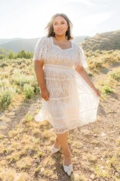 Venice Dress With Flutter Sleeves In Champagne - FINAL SALE -Fashion Clothing Store Venice Flutter Sleeve 28 890012