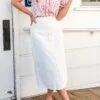 Emma Denim Skirt In White