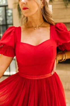 Ballerina Dress In Red - FINAL SALE -Fashion Clothing Store WEB HOLIDAY1 ballerinared 4363 852366