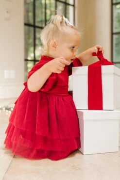 Baby Cosette Dress Set In Red - FINAL SALE -Fashion Clothing Store WEB HOLIDAY1 cosettegreen 3888 717584