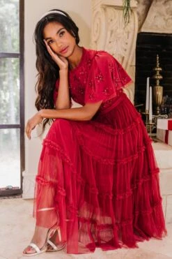 Anastasia Dress - FINAL SALE -Fashion Clothing Store WEB Holiday ch2 ANASTASIARED 4783 375514