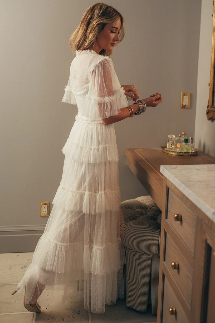 Whimsical Dress In White 4 Whimsical Dress In White - Image 4