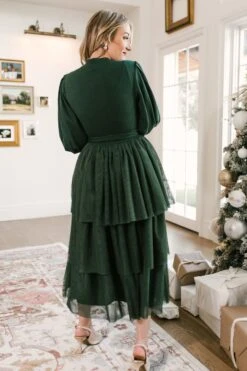 Cosette Dress In Green - FINAL SALE -Fashion Clothing Store WEB IVYCITY DRESSES HOLIDAY20217 12 671006