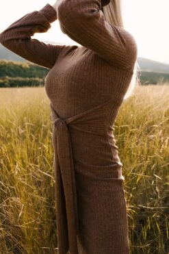 Jensen Dress In Mocha - FINAL SALE -Fashion Clothing Store WEB JensenDress FW23 LindsayArnold 05