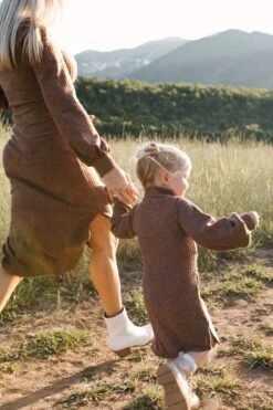 Mini Jensen Dress In Mocha - FINAL SALE -Fashion Clothing Store WEB JensenDress FW23 LindsayArnold 15 265019