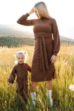 Mini Jensen Dress In Mocha - FINAL SALE -Fashion Clothing Store WEB JensenDress FW23 LindsayArnold 42 896636