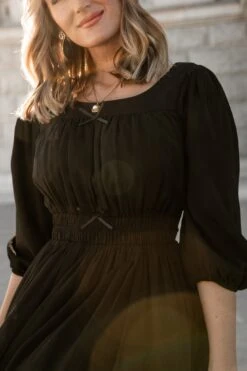 Do-Re-Mi Dress In Black - FINAL SALE -Fashion Clothing Store WEB Noir 2023 DoReMiBlack 09