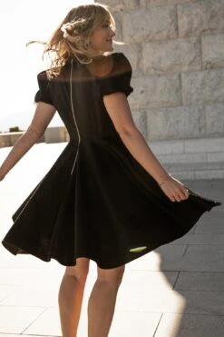 Nina Bow Flare Dress - FINAL SALE -Fashion Clothing Store WEB Noir 2023 nina 47