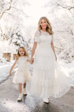 Mini Whimsical Dress In White -Fashion Clothing Store WEB WINTERWHITES whimsical 4 729080