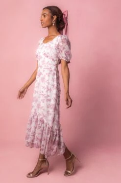 Wren Dress In Pink Toile - FINAL SALE -Fashion Clothing Store Wren Studio Easter 4 957389