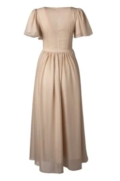 Abbie Dress In Champagne -Fashion Clothing Store abbie champagne back 783886