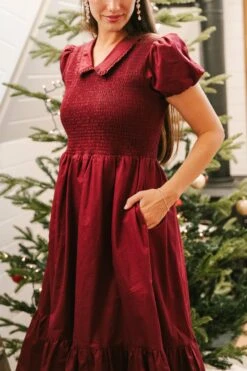 Addie Dress In Wine - FINAL SALE -Fashion Clothing Store addie wine 9 362210