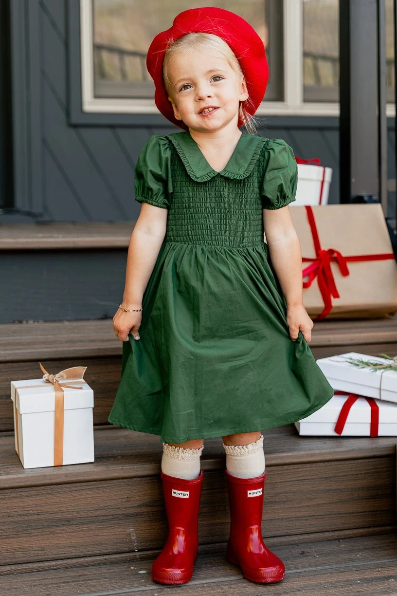 Mini Addie Dress In Green - FINAL SALE 2 Mini Addie Dress In Green - FINAL SALE - Image 2