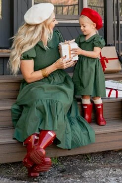 Mini Addie Dress In Green - FINAL SALE 25 Mini Addie Dress In Green - FINAL SALE -Fashion Clothing Store addiegreenmini 4